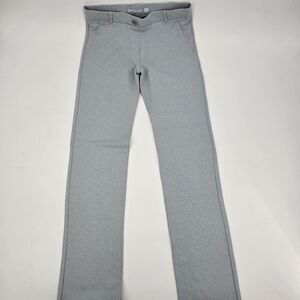 Betabrand Gray Straight-Leg Pants Size M Long